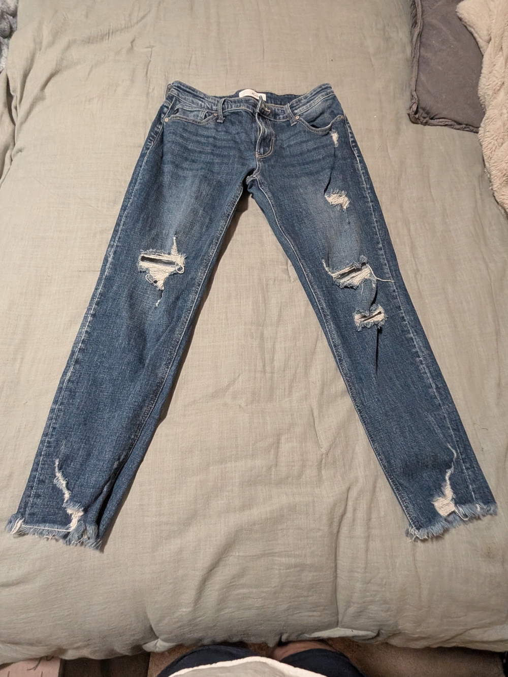 Kancan Distressed Blue Skinny Jeans